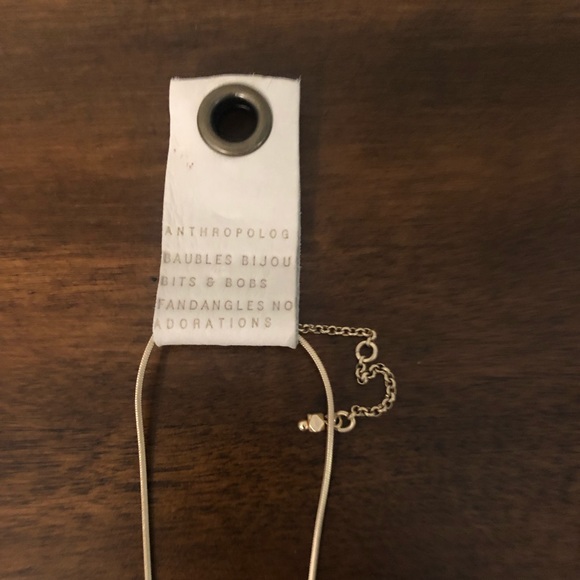 NWT Anthropologie Bamboo Monogram Necklace “I” - Picture 6 of 8